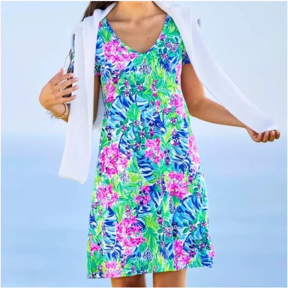 Lilly Pulitzer x Disney Dreamin’ Etta V-Neck Dress NWT